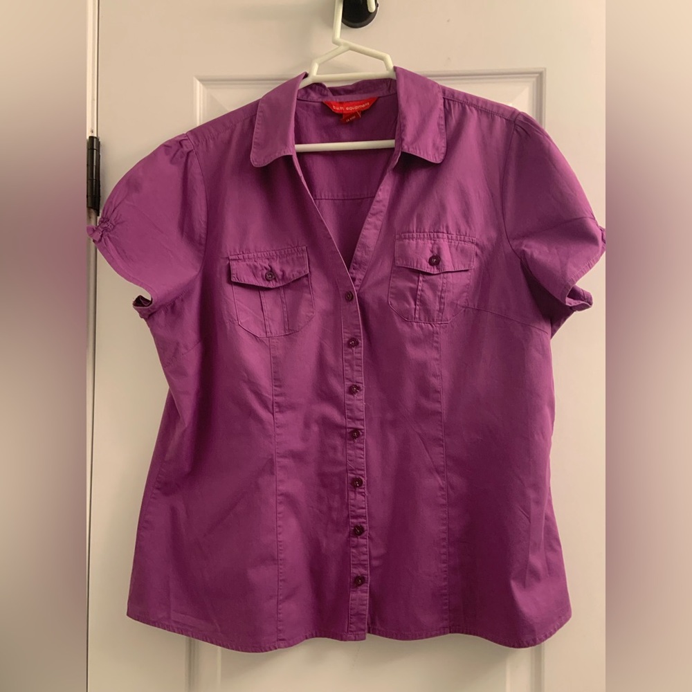 Equipment Magenta Button-Down Shirt